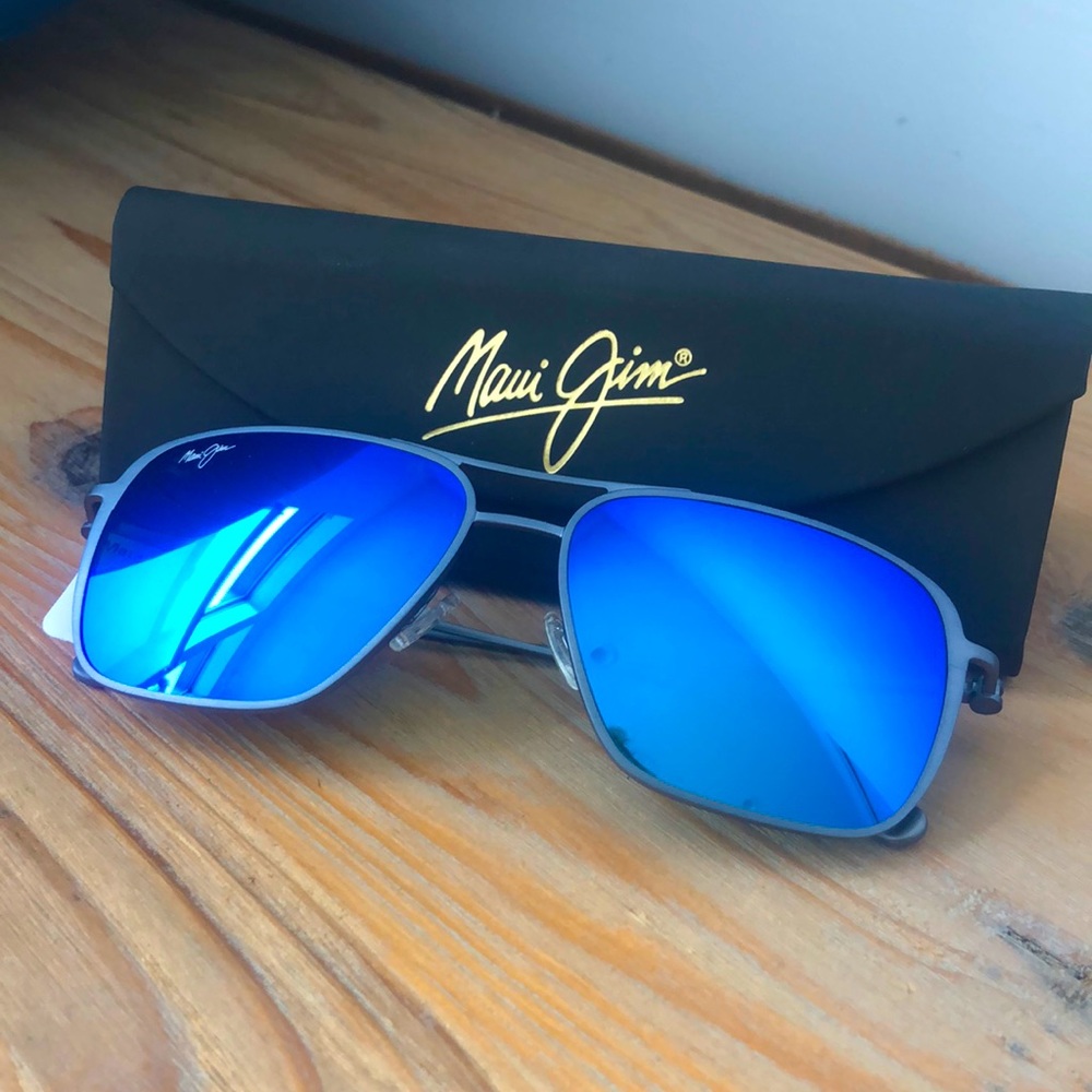 NIB Maui Jim Blue Beaches Dove Grey Sunglasses